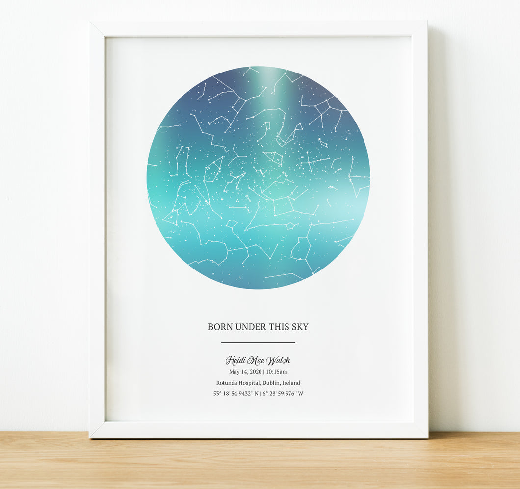 Personalised Star Map, The Night Sky, Personalised Birthday Gift, thoughtful keepsake co (7)