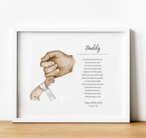 Personalised Poem for Dad from Child | Gift for Dad from Baby