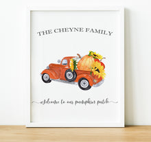 Load image into Gallery viewer, Personalised Family Print, Autumn Wall Art, Thoughtful Keepsake Co
