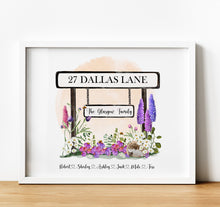 Load image into Gallery viewer, Personalised Family Print, Address Print Housewarming Gift, Family Name Wall Art, Thoughtful Keepsake Co
