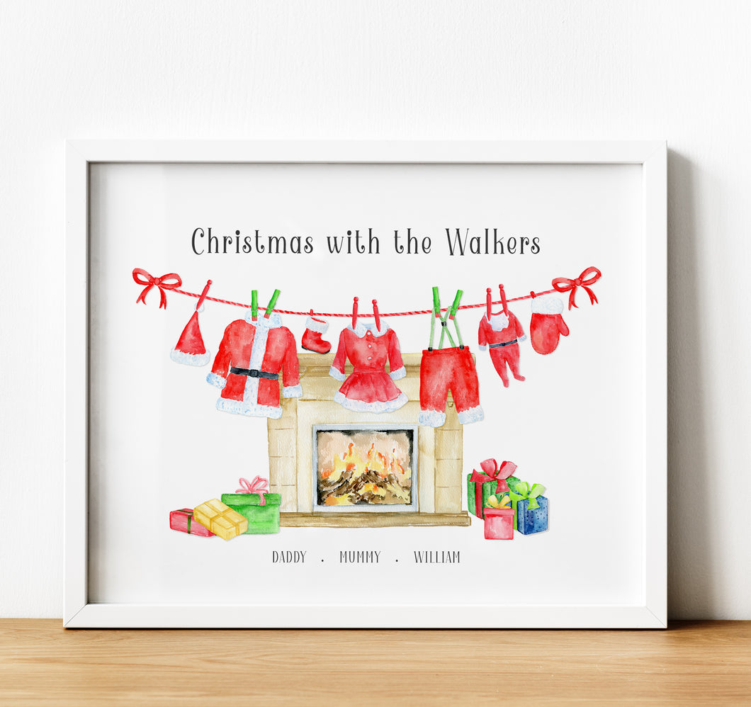 Personalised Family Print, Christmas Family Gifts, Thoughtful Keepsake Co, Christmas decor