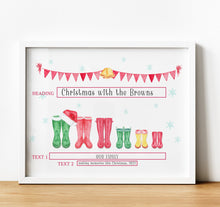 Load image into Gallery viewer, Personalised Family Print, Christmas Family Gifts, Thoughtful Keepsake Co, Christmas decor
