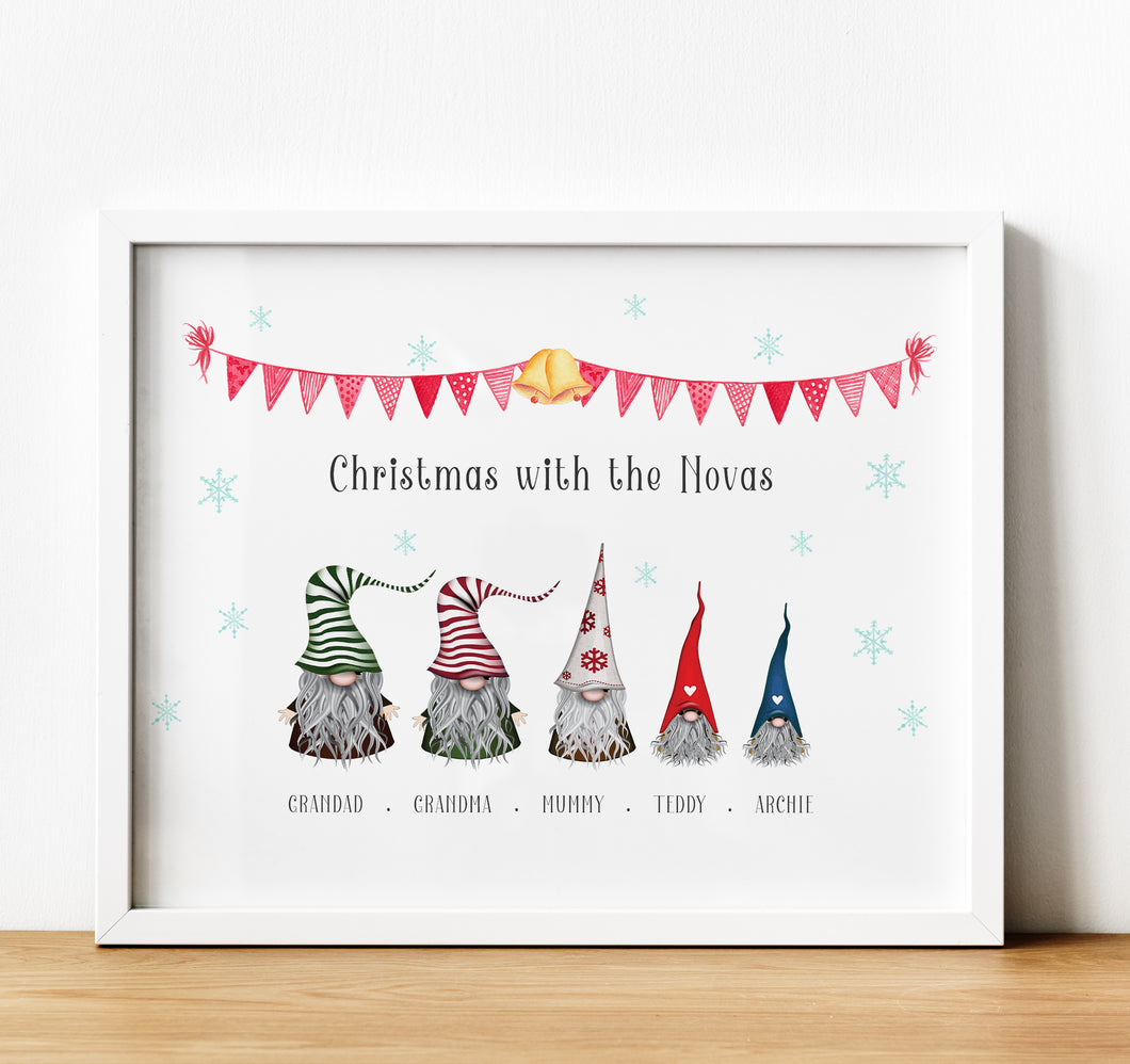 Personalised Family Print, Christmas Family Gifts, Thoughtful Keepsake Co, Christmas decor