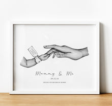 Load image into Gallery viewer, Personalised Family Print, Family Handprints, Sentimental Gift for Mum, Thoughtful Keepsake co 
