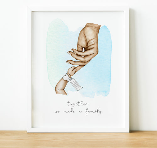 Personalised Family Print, Family Handprints, Sentimental Gift for Mum, Thoughtful Keepsake co 