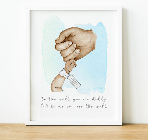 Personalised Family Print, Family Handprints, Sentimental Gift for dad, Thoughtful Keepsake co 