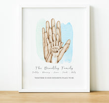 Load image into Gallery viewer, Personalised Family Print, Family Handprints, thoughtful keepsake co
