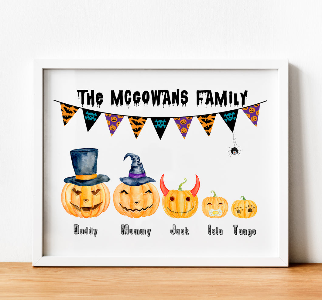 Personalised Family Print | Autumn Wall Art