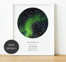 Load image into Gallery viewer, Personalised Gift for Dad, The Night Sky Star Map Print, thoughtful keepsake co (5)

