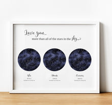 Load image into Gallery viewer, Personalised Gift for Mum, The Night Sky Star Map Print, thoughtful keepsake co 
