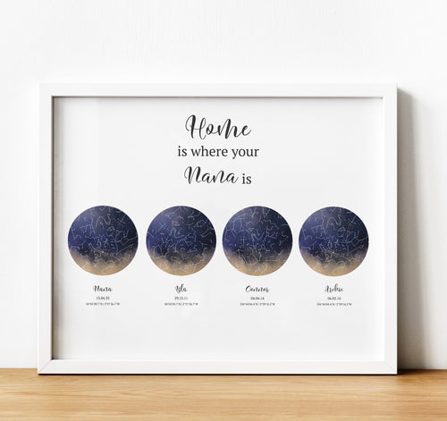 Personalised Gift for Mum, The Night Sky Star Map Print, thoughtful keepsake co (7)