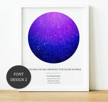 Load image into Gallery viewer, Personalised Gift for Mum, The Night Sky Star Map Print, thoughtful keepsake co (5)
