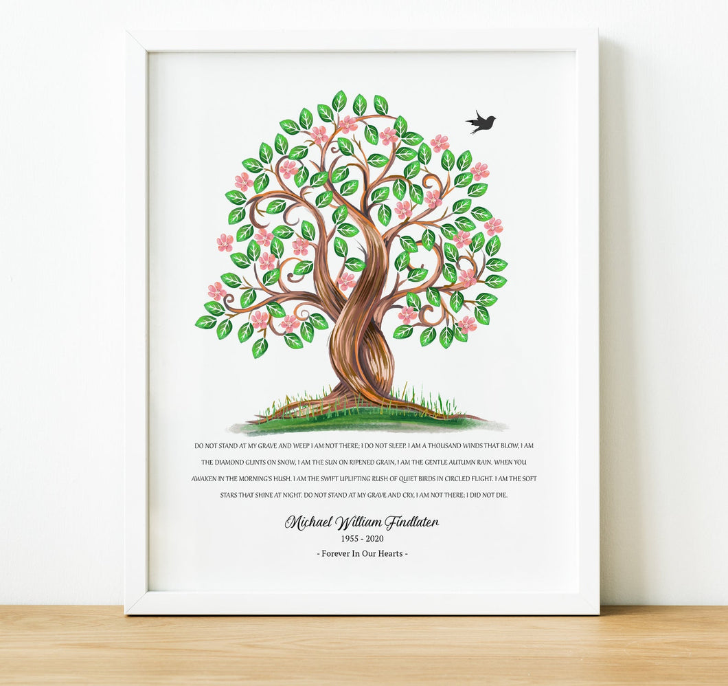 Personalised Memorial Gifts, remembrance poem, in loving memory, 1st Anniversary Gifts, thoughtful keepsake co (1)