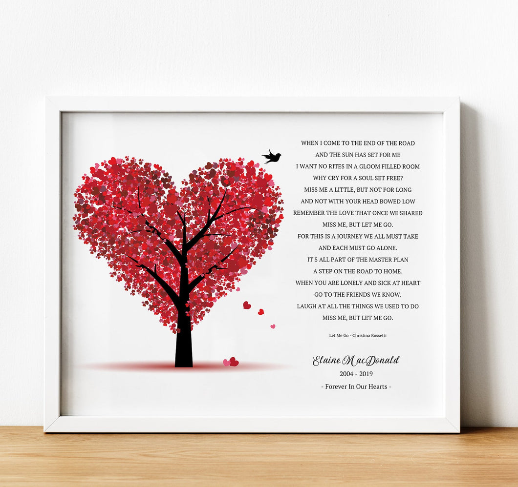 Personalised Memorial Gifts, remembrance poem, in loving memory, 1st Anniversary Gifts, thoughtful keepsake co (1)