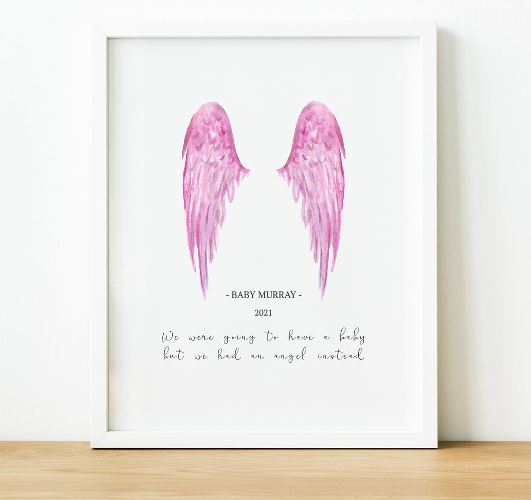 Personalised Miscarriage Gifts,  Bereavement Gifts for Parents, Memorial Gifts, remembrance poem, in loving memory, thoughtful keepsake co