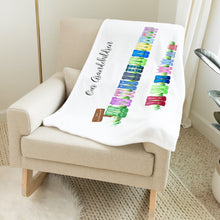 Load image into Gallery viewer, personalised fleece blanket, welly boot family, thoughtful keepsake co
